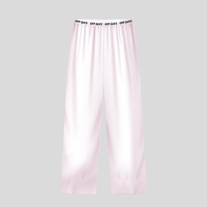 White pyjama combo, short-sleeved shirt with bottoms